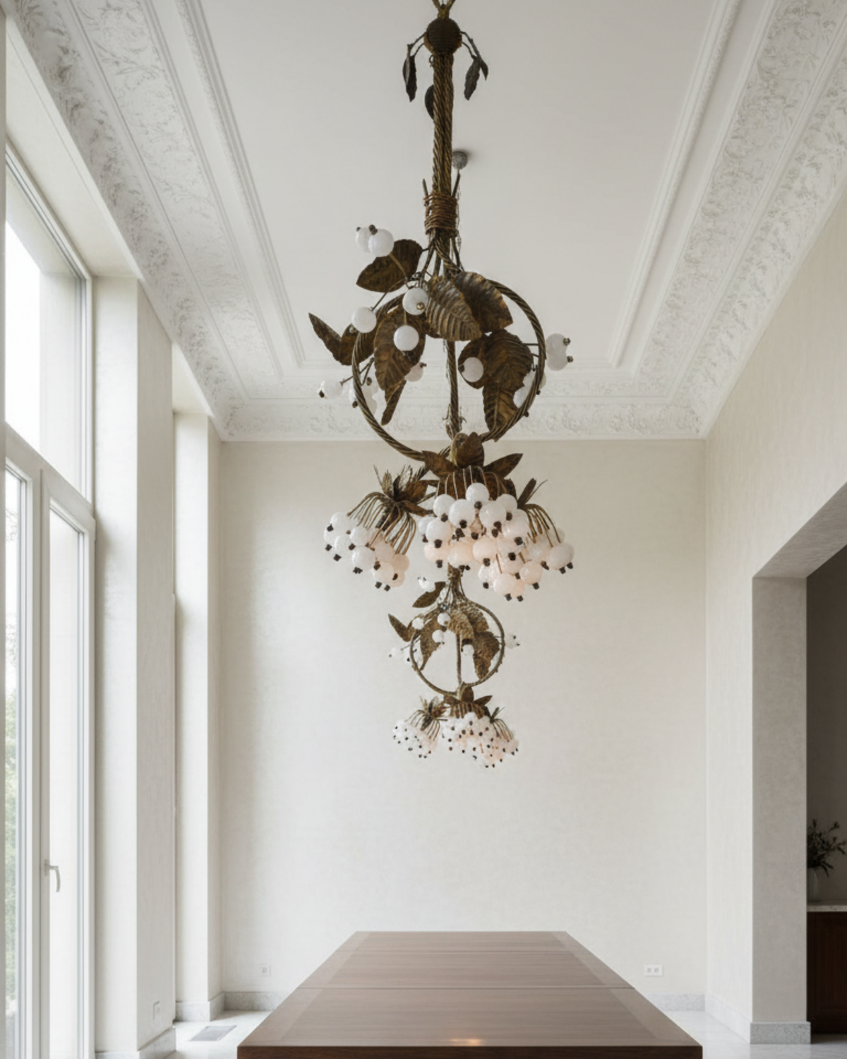 Kanaka Valli Brass Bloom Chandelier