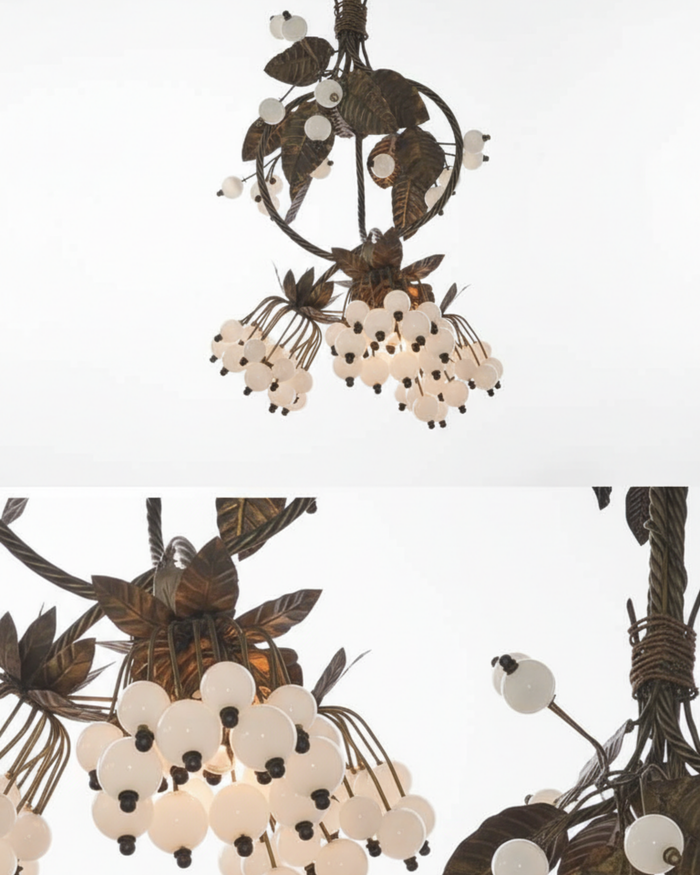 Kanaka Valli Brass Bloom Chandelier
