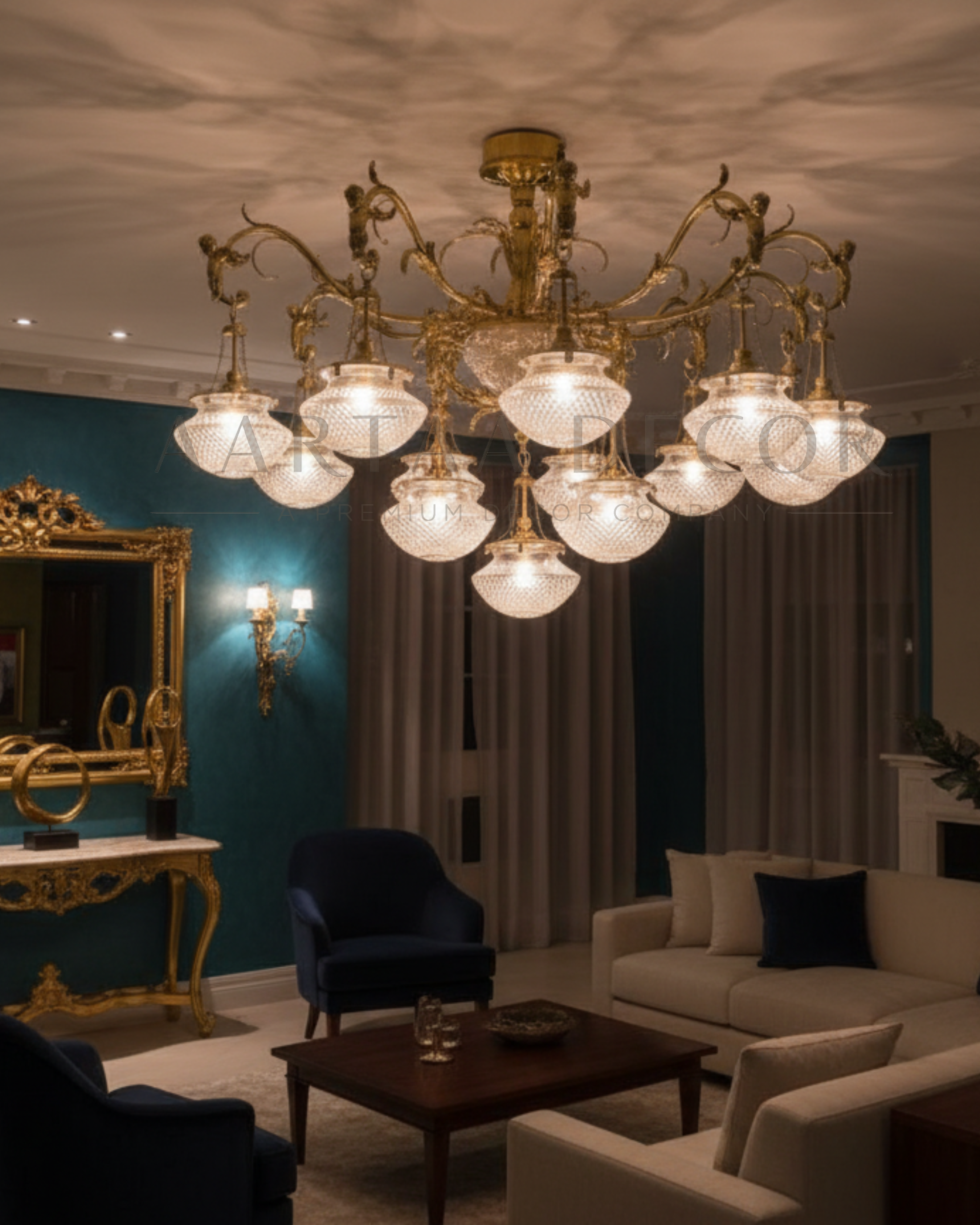 Majestic Aurelia Grand Crystal Chandelier - Aartaa decor