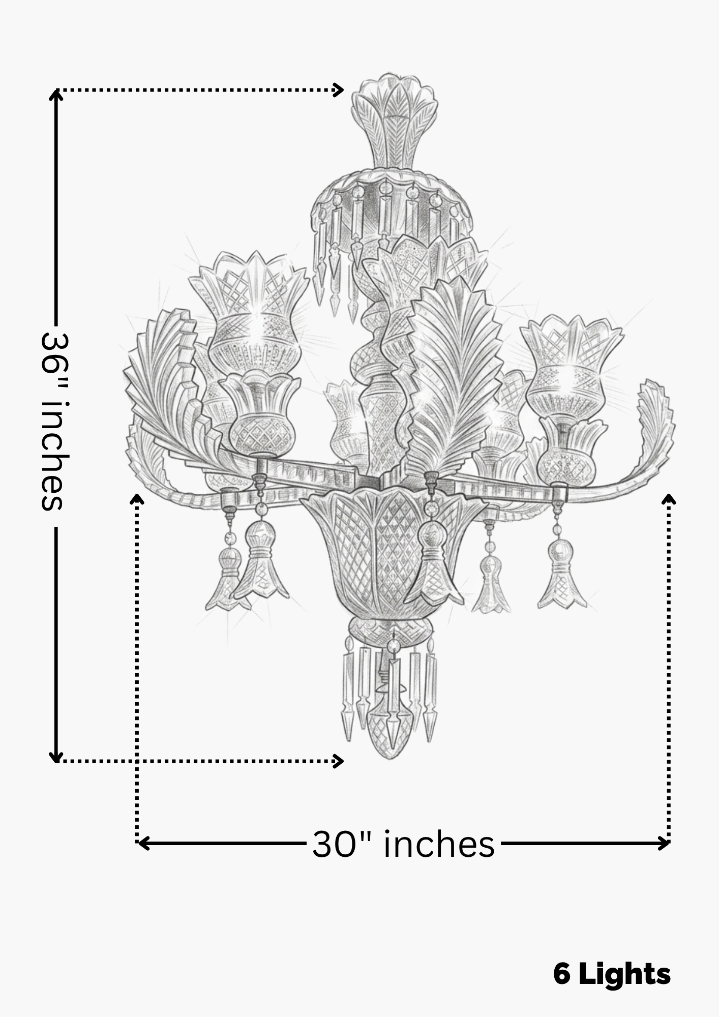 Mayurika Royale Crystal Chandelier