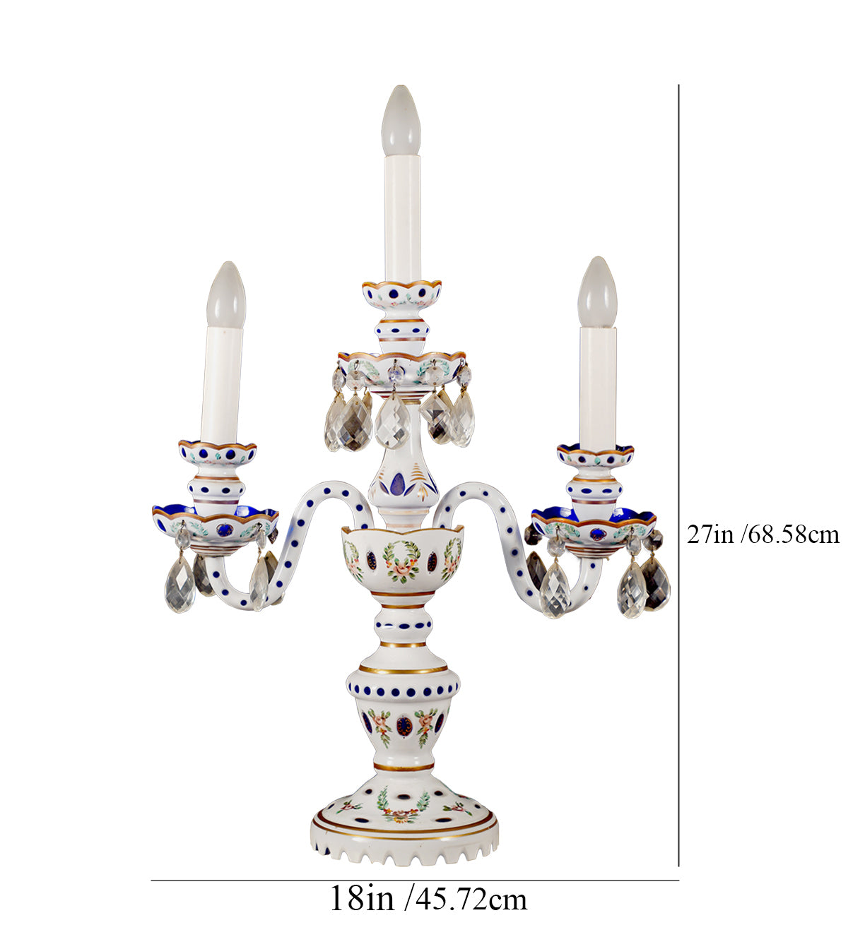 Imperial Bloom Candelabra Candle Lamp - Aartaa decor