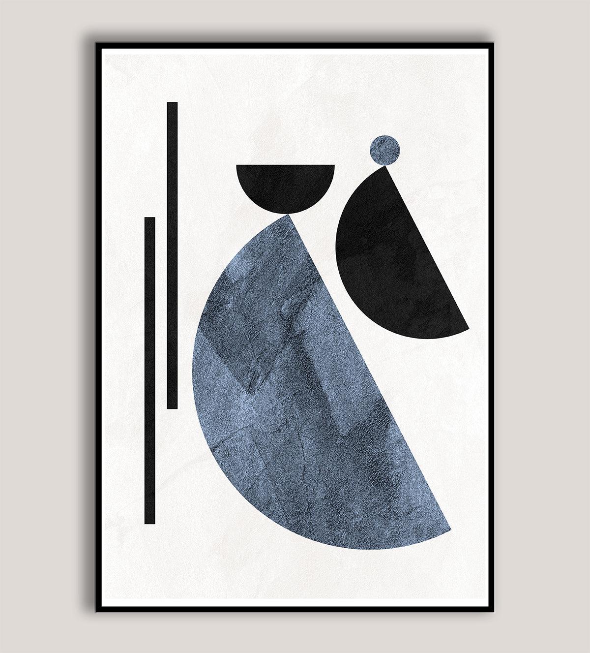 Minimalist Line Art Woman on Moon - Aartaa decor