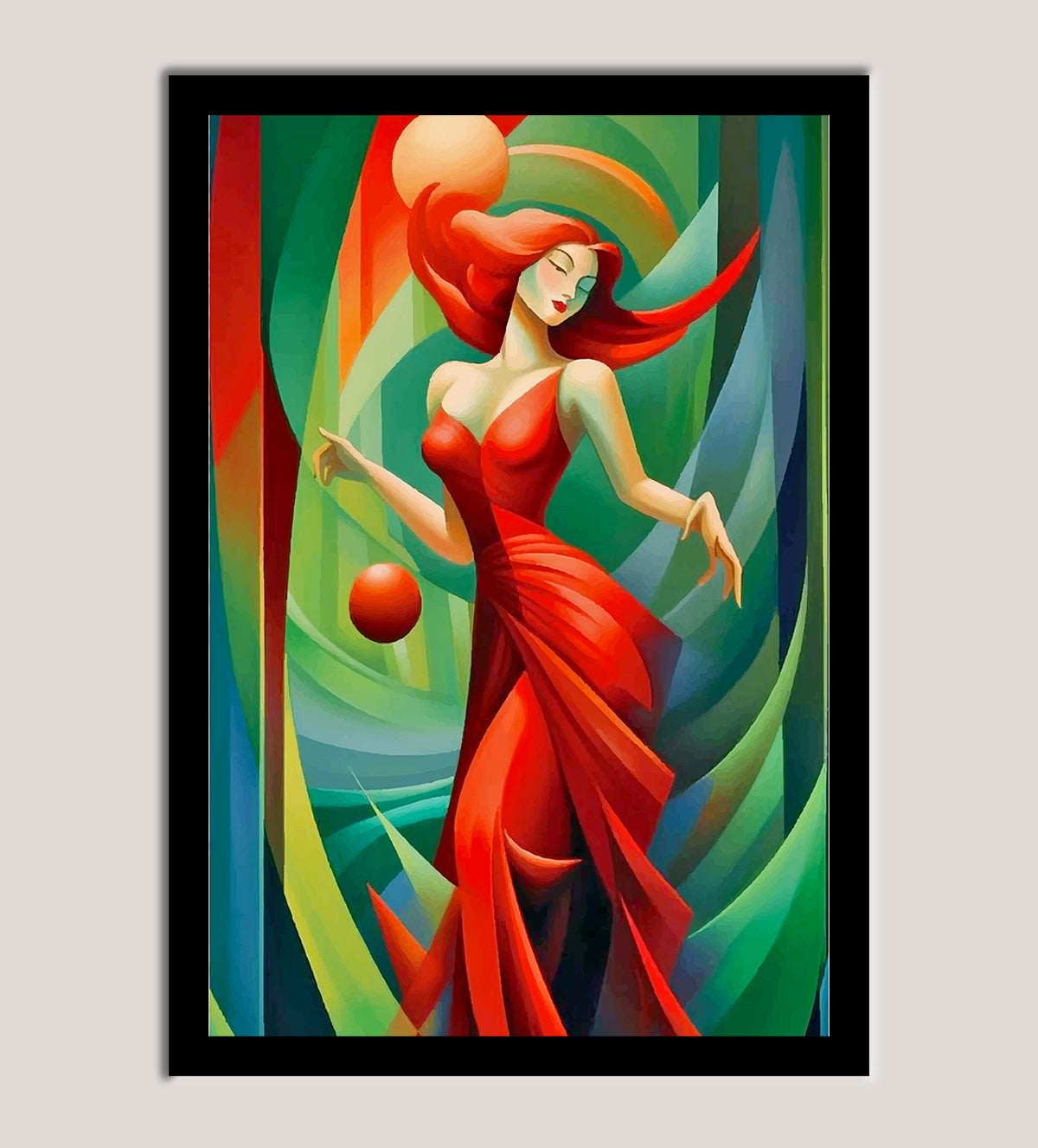 Modern Girl Dancing Pose Painting - Aartaa decor