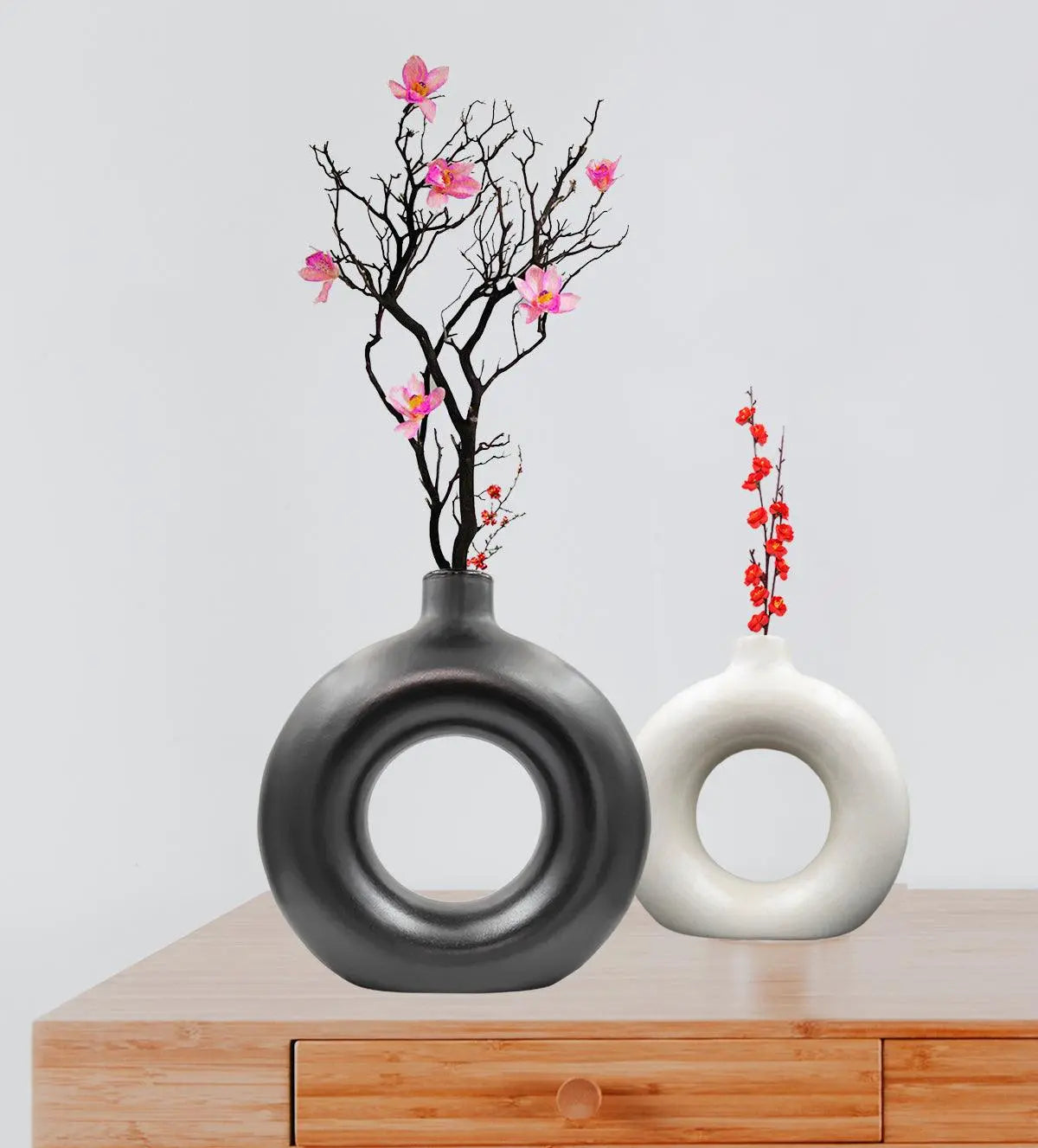 Donut Ceramic vase, showpiece Ceramic Vase - Aartaa decor