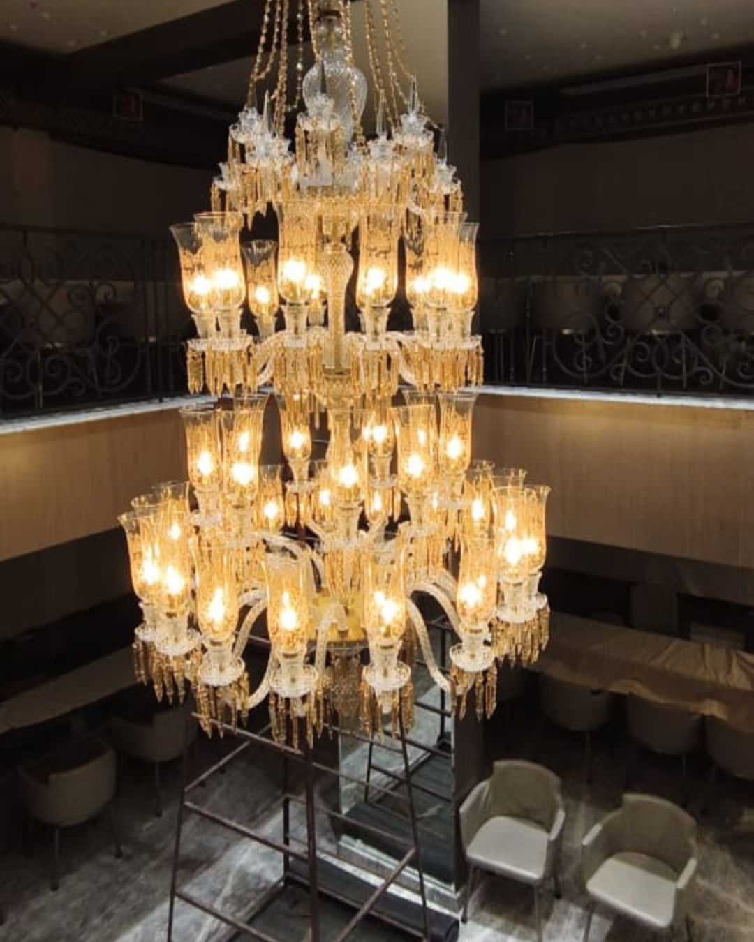 Rajasi Crystal Cascade Grand Chandelier - Aartaa decor