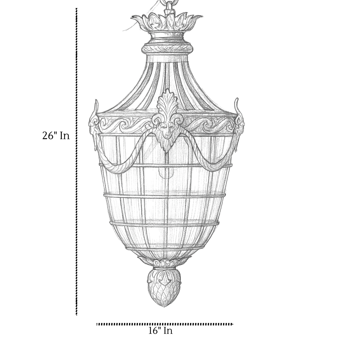 Regal Aurelius Antique Brass Pendant Light