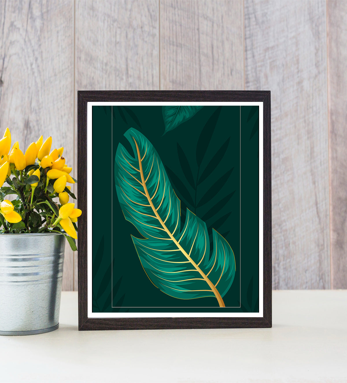 Set of Three Botanical Painting Of Leaves - Aartaa decor