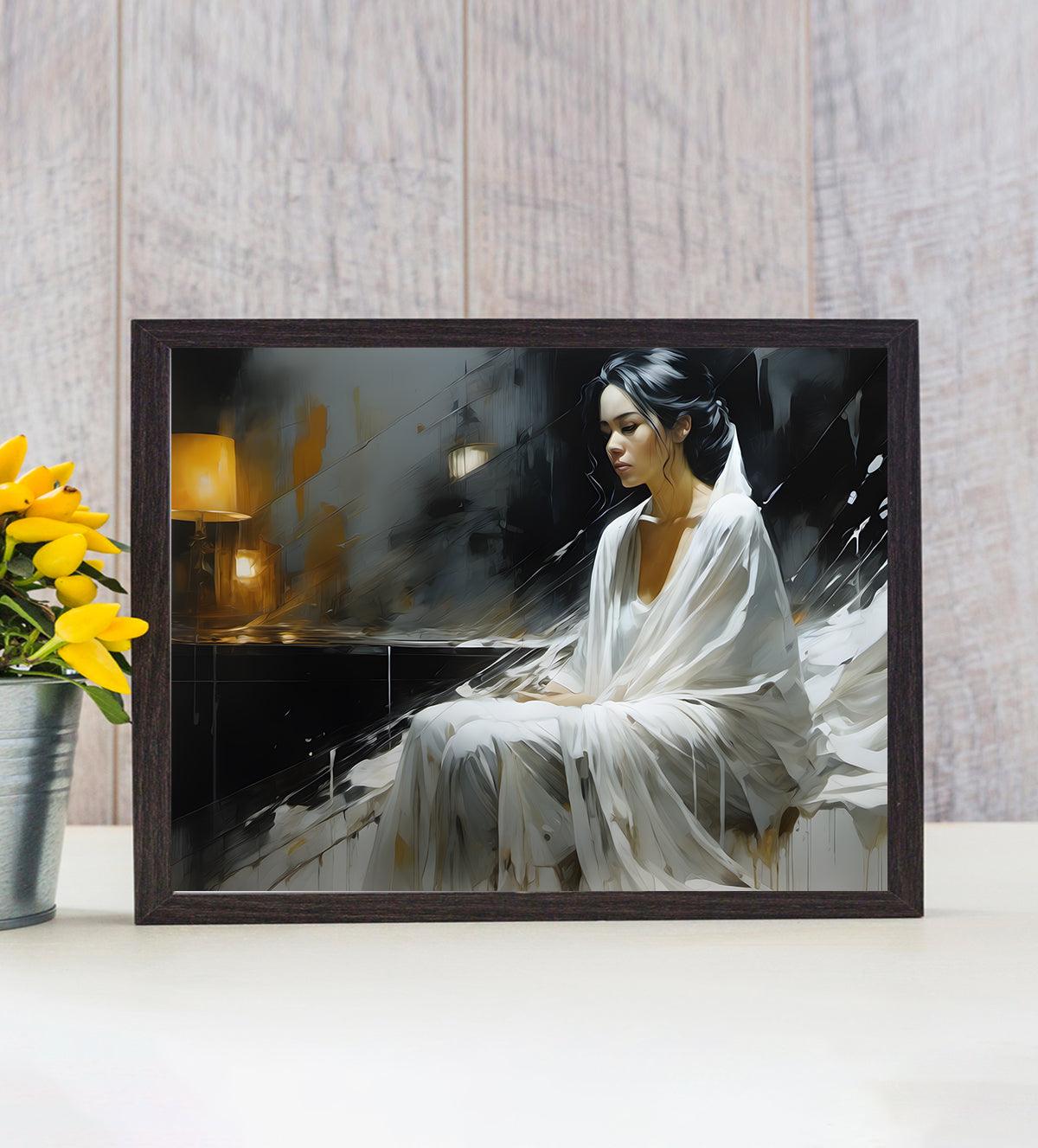 Captivating Oil Painting Of Girl - Aartaa decor