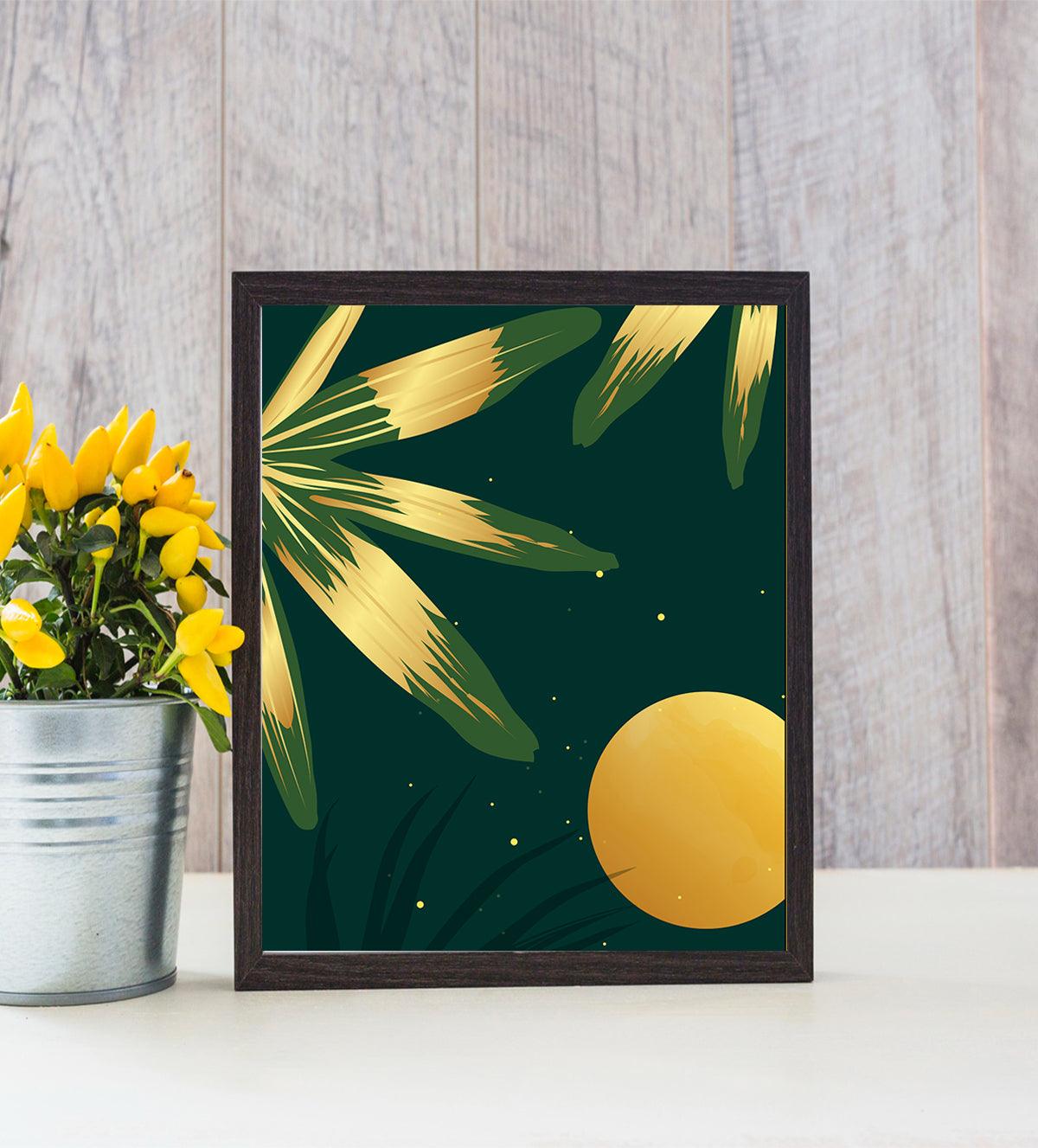 Set of three botanical prints a variety of tropical plants in a modern and abstract style - Aartaa decor