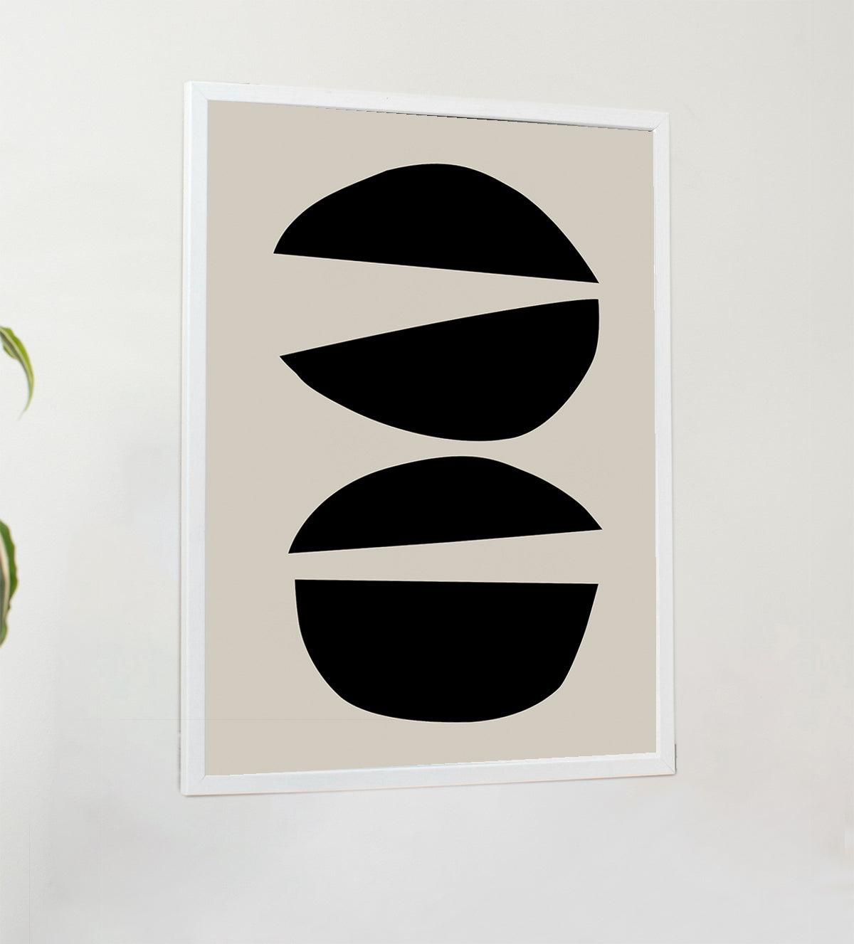 Striking balanced composition with Two circles l Captures a sense of playfulness and harmony - Aartaa decor