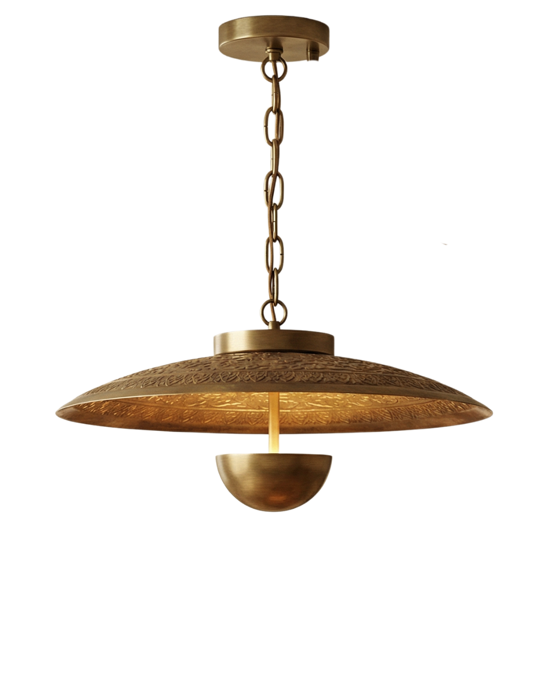 Surya Aura Luxe Brass Pendant Light