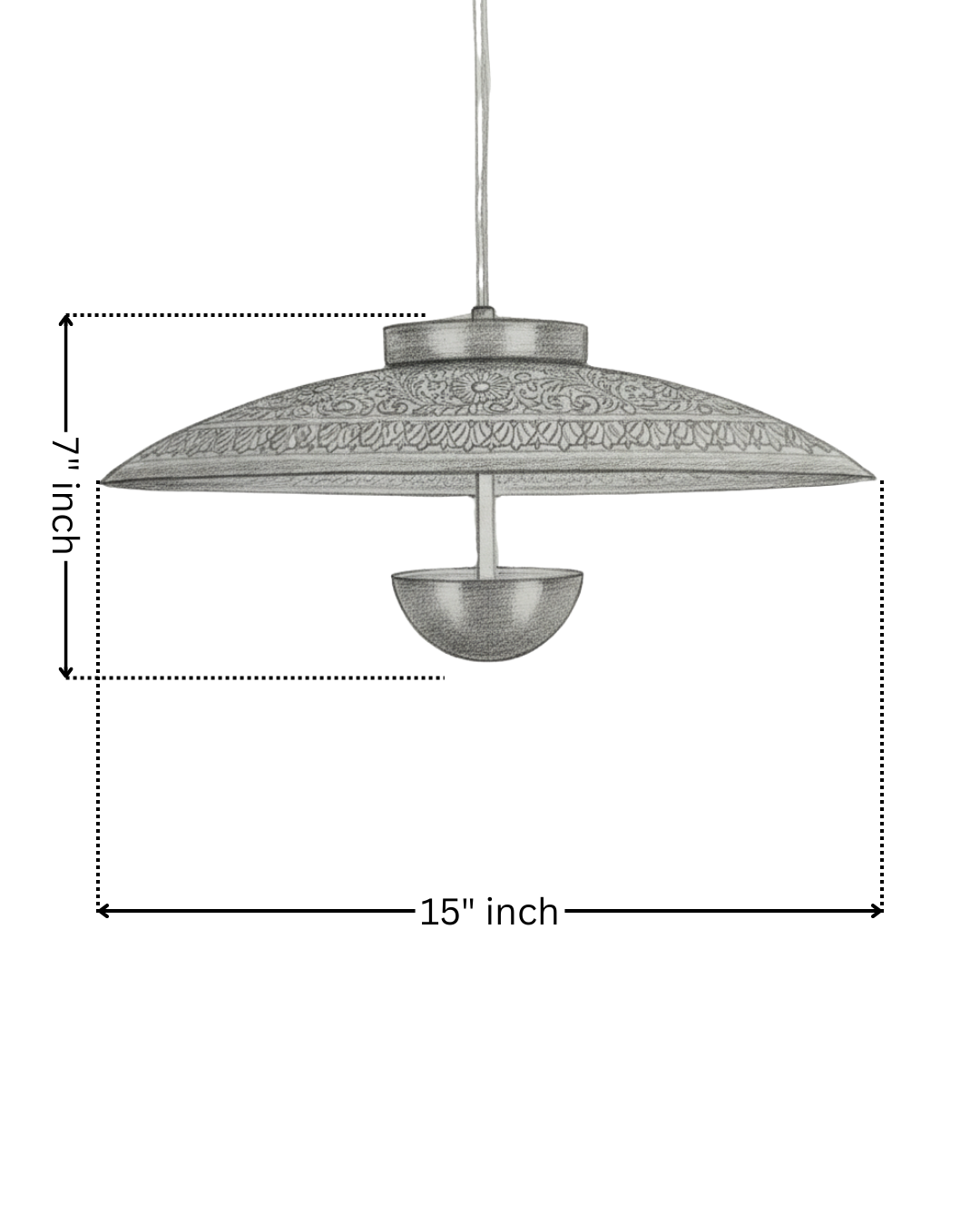 Surya Aura Luxe Brass Pendant Light - Aartaa decor