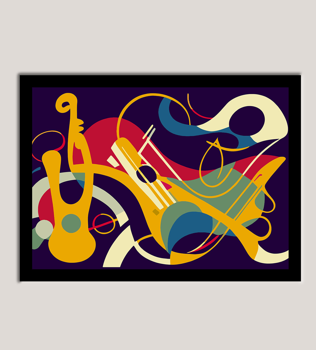 Symphony in Motion" – A Vibrant Musical Abstract