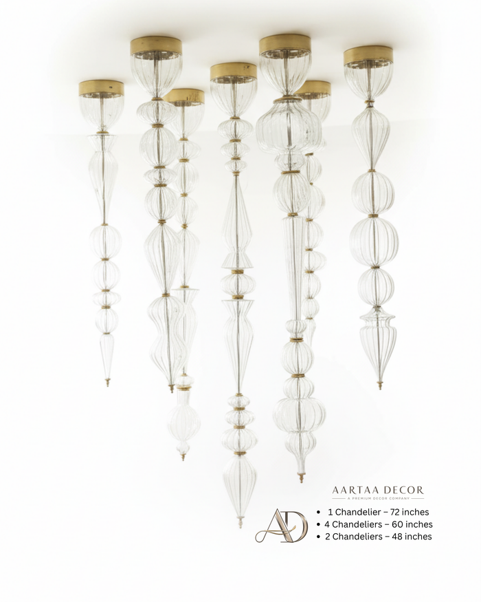 The Imperial Symphony — Set of 7 Handcrafted Chandeliers