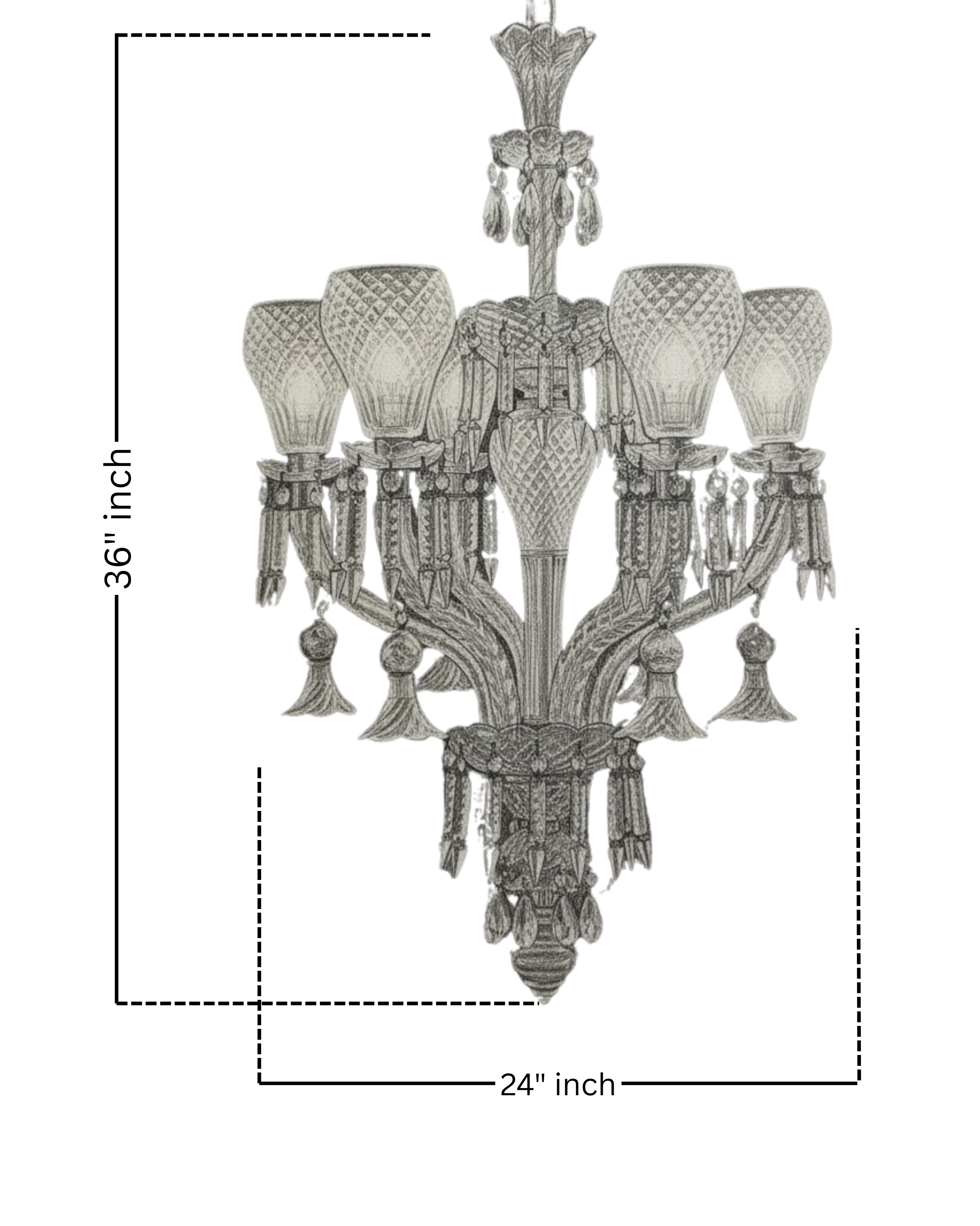 Marquise Crystal Brass Chandelier - Aartaa decor