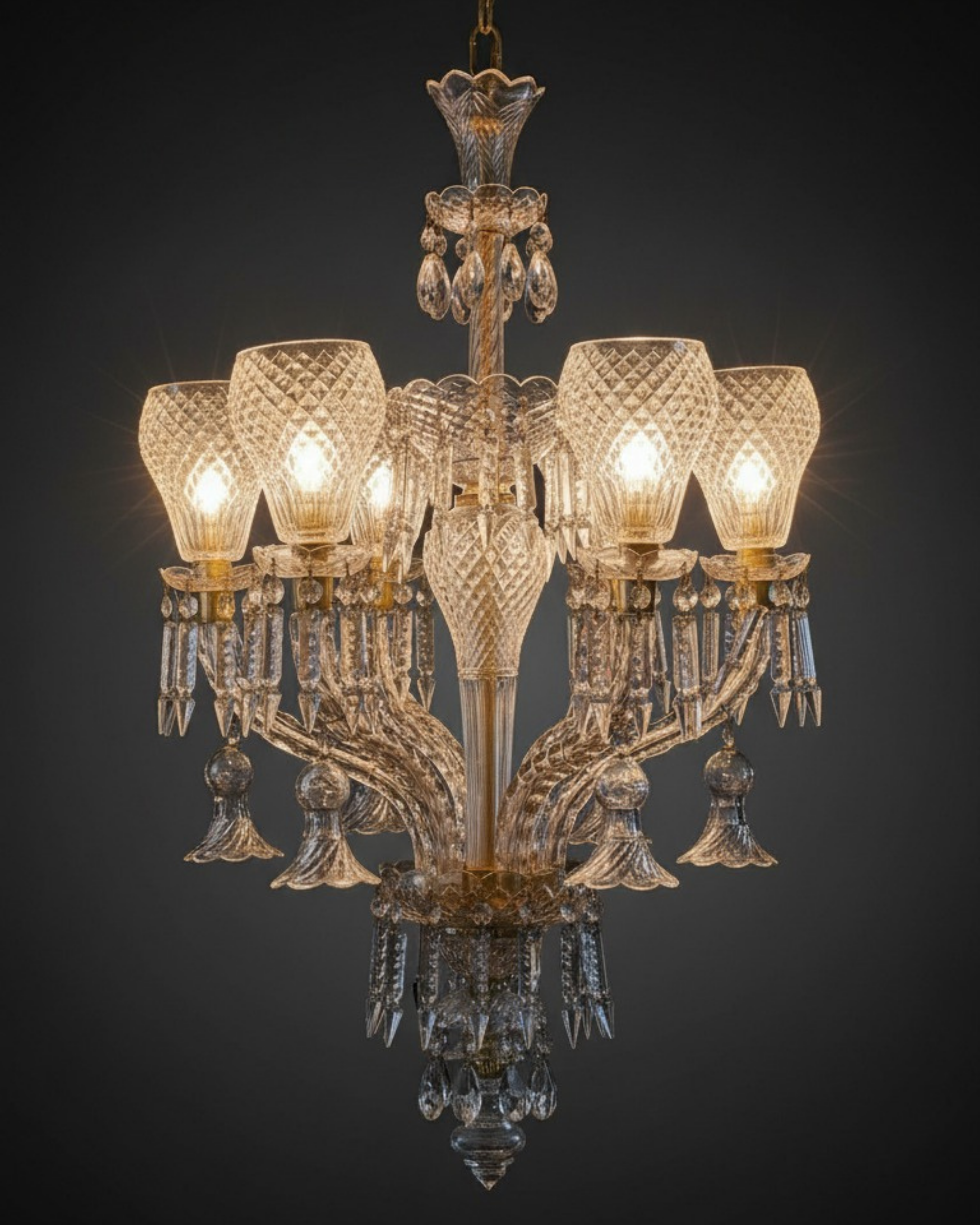 Marquise Crystal Brass Chandelier - Aartaa decor