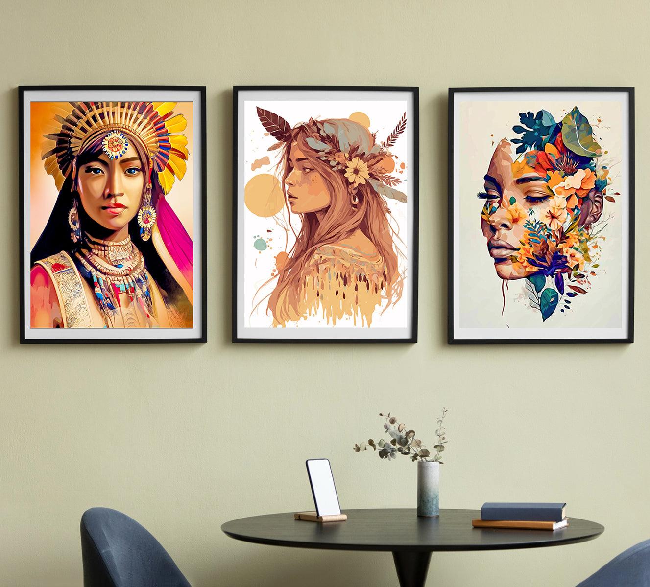 This striking image showcases a Woman Portrait Image - Aartaa decor