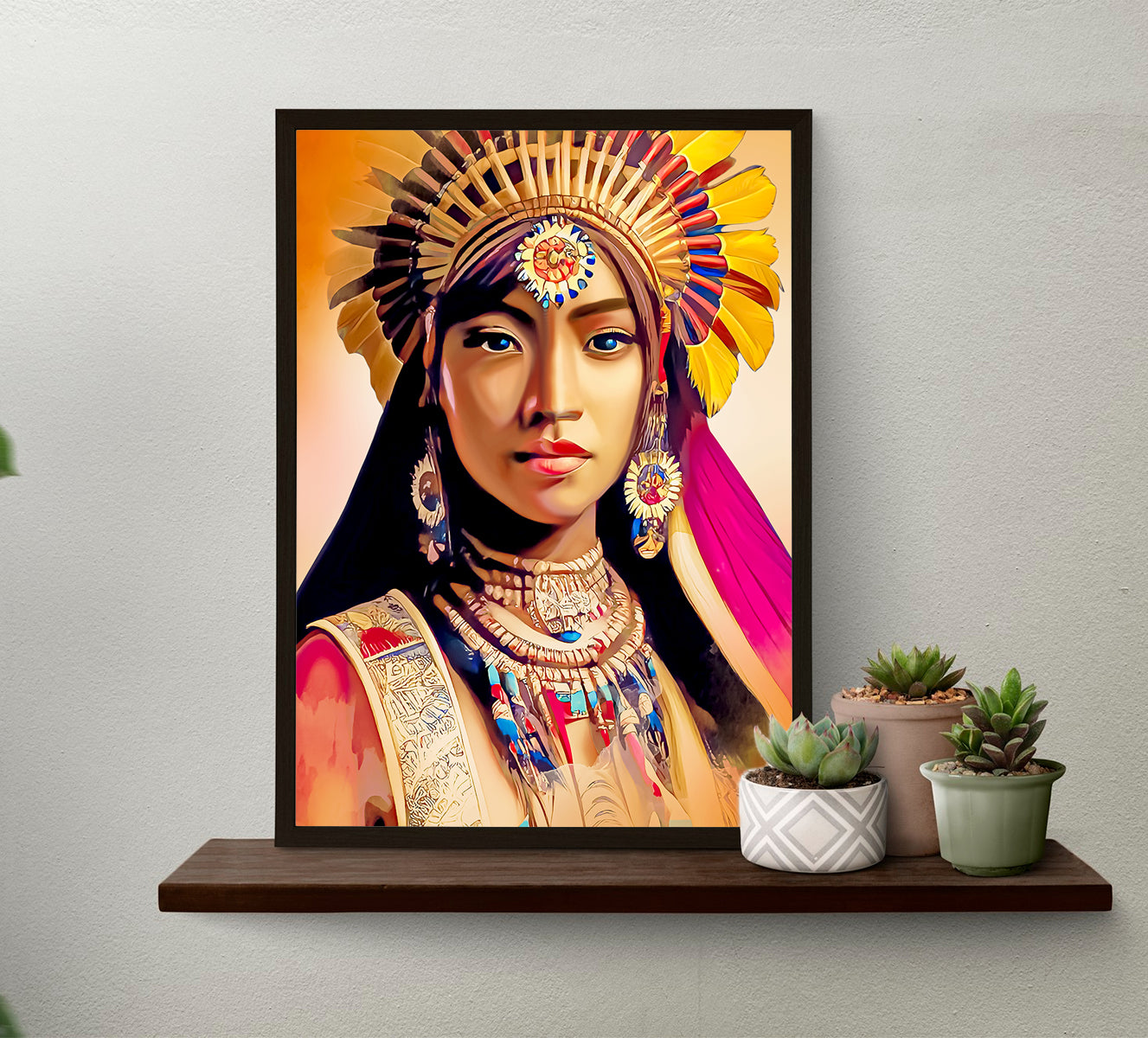 This striking image showcases a Woman Portrait Image - Aartaa decor