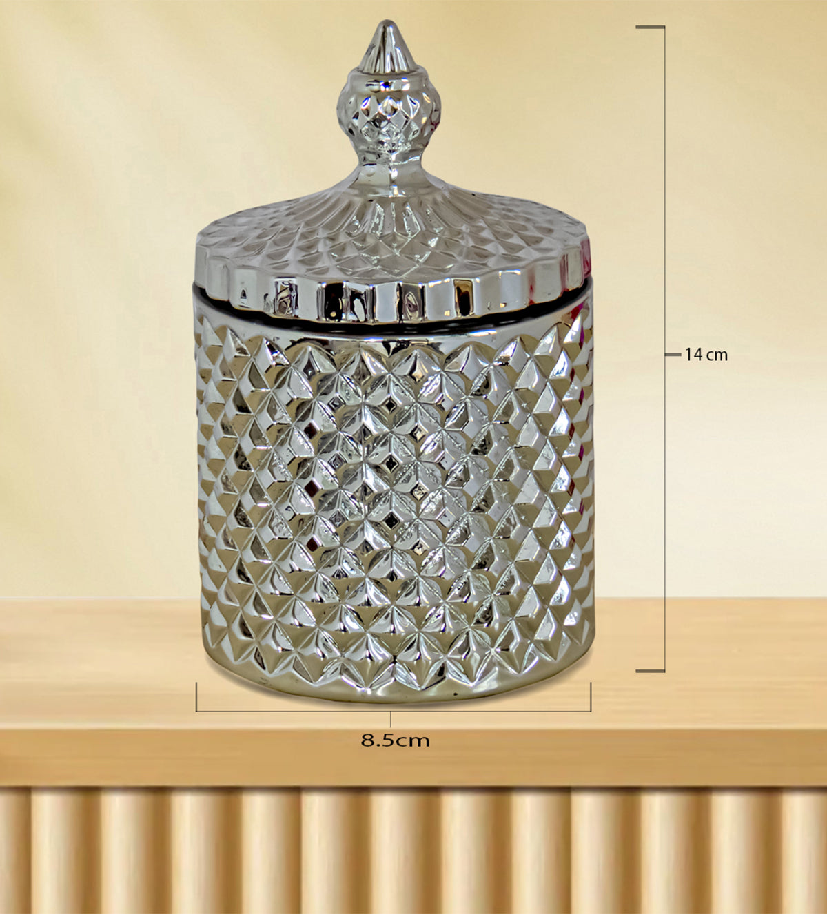 Aura essence cendles - Silver luxury candle jar - Aartaa decor