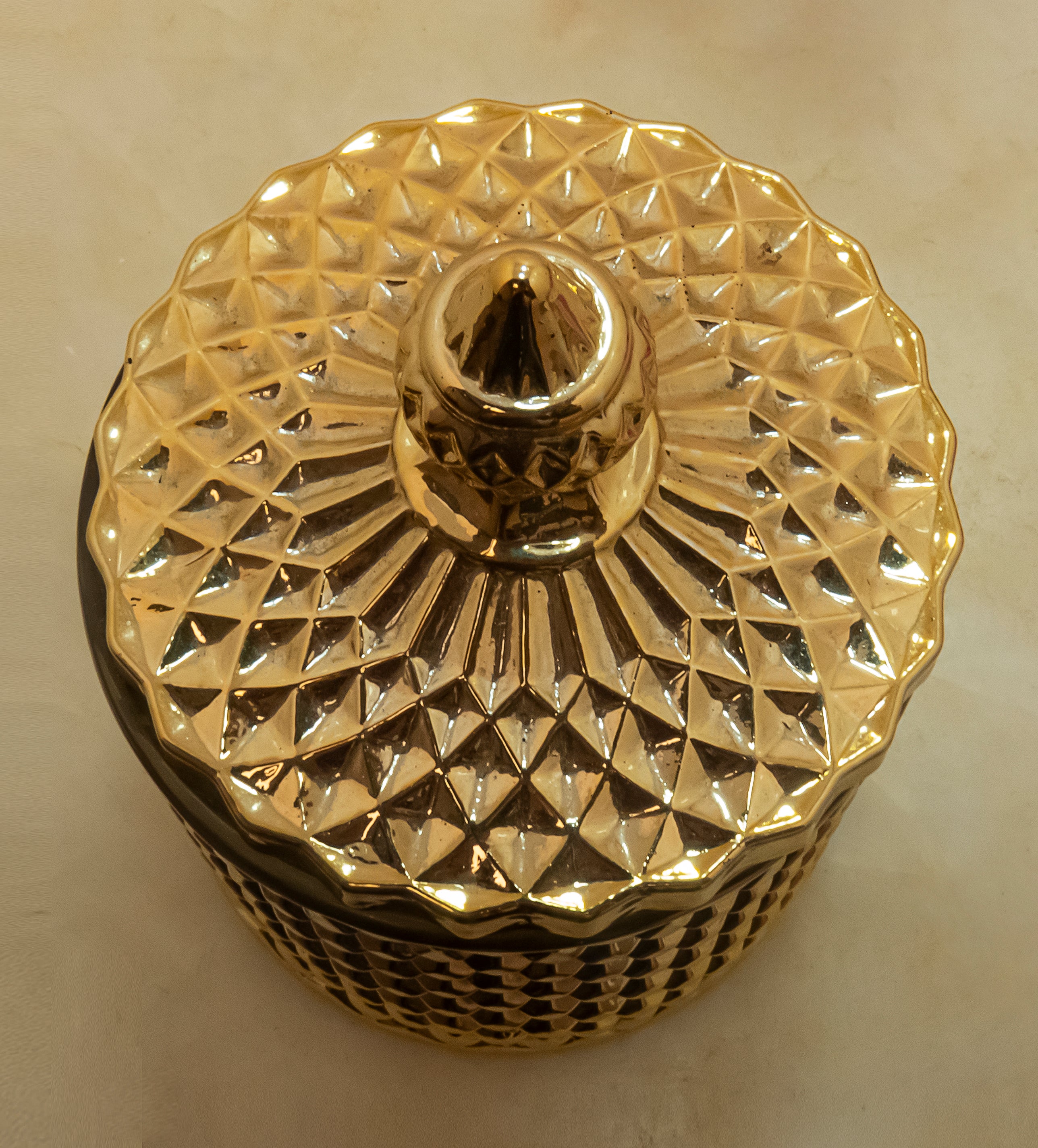 Gold Diamond Candle Jar - Aartaa decor