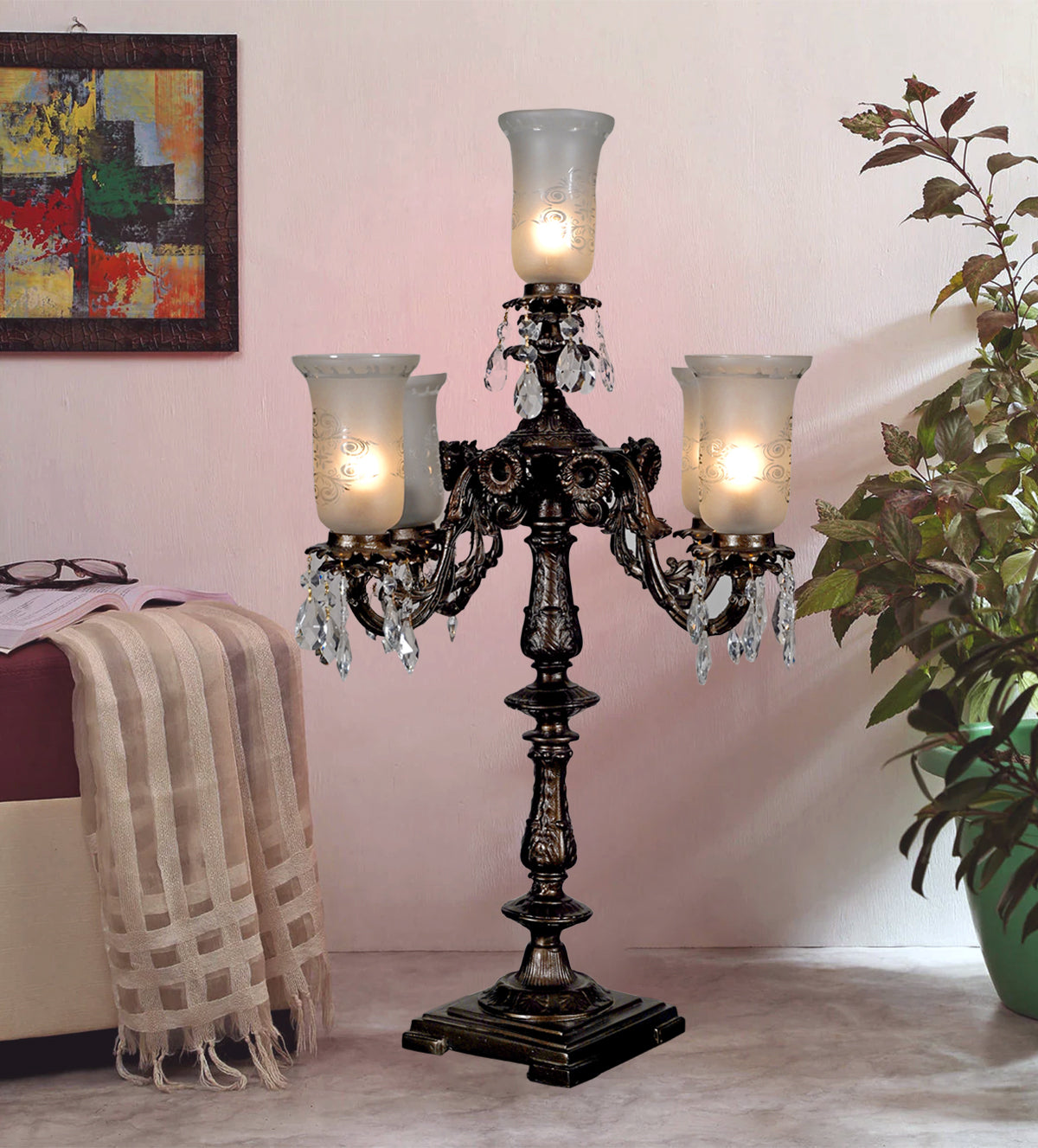 Imperial Frost Crystal Candelabra - Aartaa decor