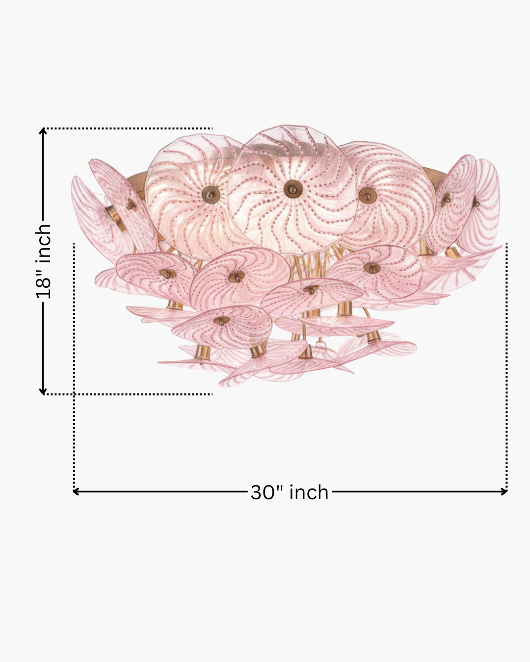 Rose Celestia Flush Mount Chandelier