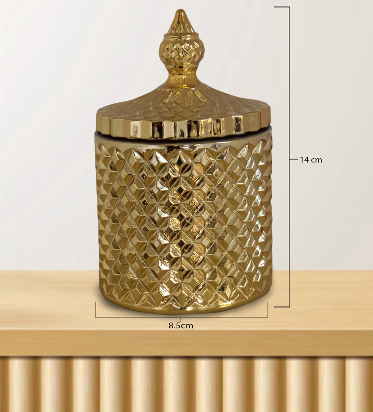 Gold Diamond Candle Jar - Aartaa decor